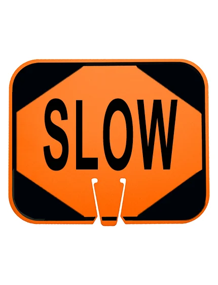 Horizontal, Reflective, Clip-On-Sign | COSHREF-SLOW | TrafficCones.com