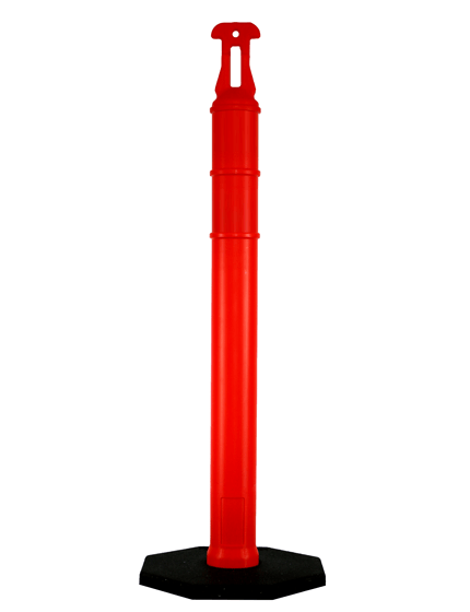 42\" ORANGE Arrow-Top Tube with 8 lb Base
