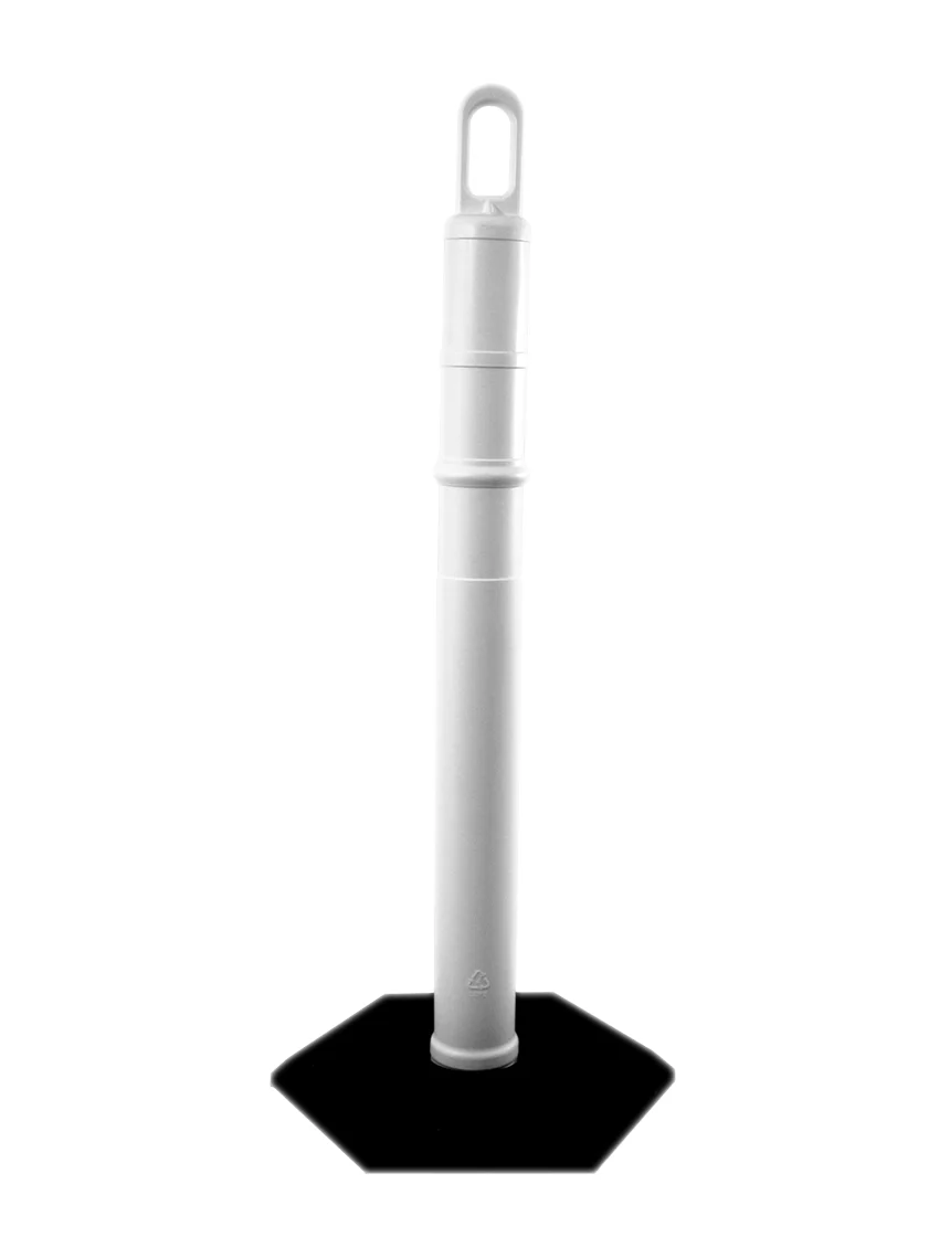 42\" WHITE Looper Tube with 8 lb Base