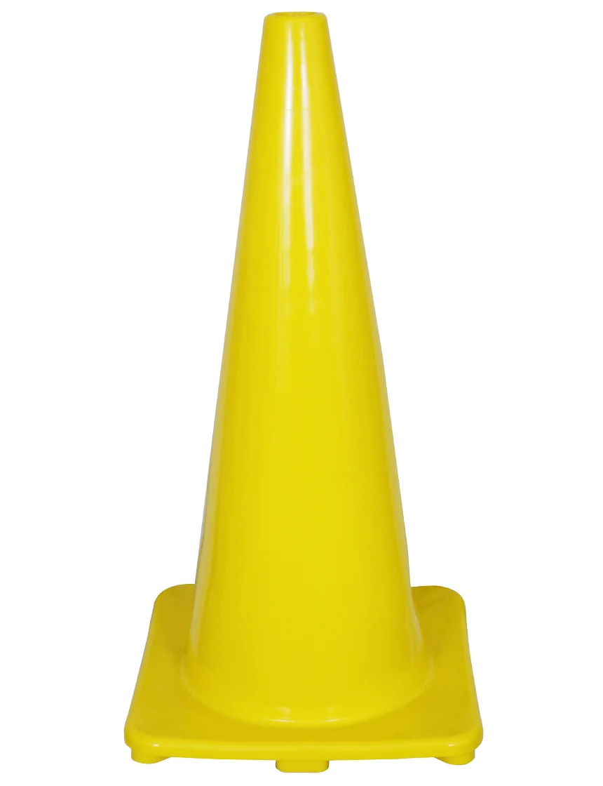Solid Yellow, 28\", 5 lb, Economy Cone