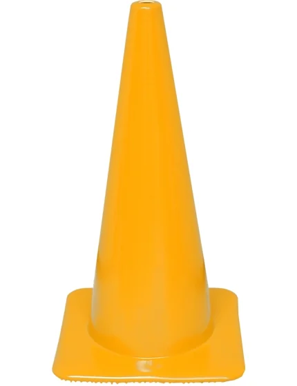 Yellow 28\" 7 Lb Flow Molded Traffic Cone
