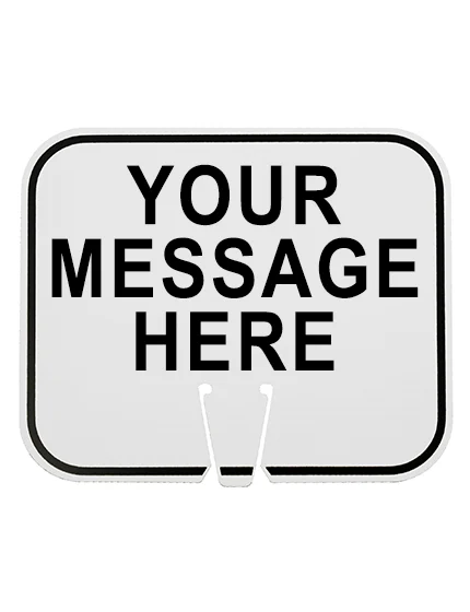 12 3/4\" x 10 1/2\", Reflective Clip On Sign, White with Custom Legend, Single Sided