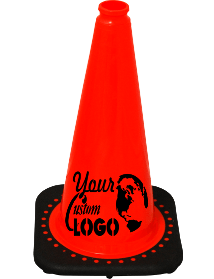 Orange 18\" Traffic Cone with Black Base