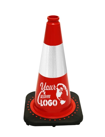 Red 18\" Traffic Cone with Black Base