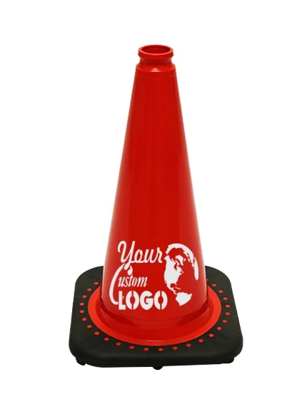 Red 18\" Traffic Cone with Black Base