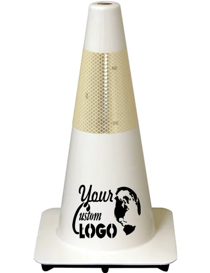 18\" White Traffic Cones