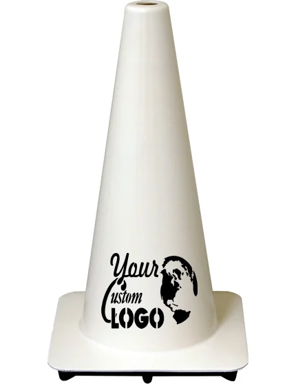 18\" White Traffic Cones