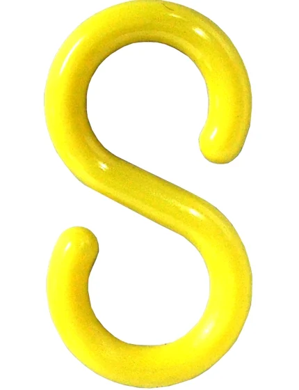 2\" Yellow \"S\" Hook for Plastic Chain