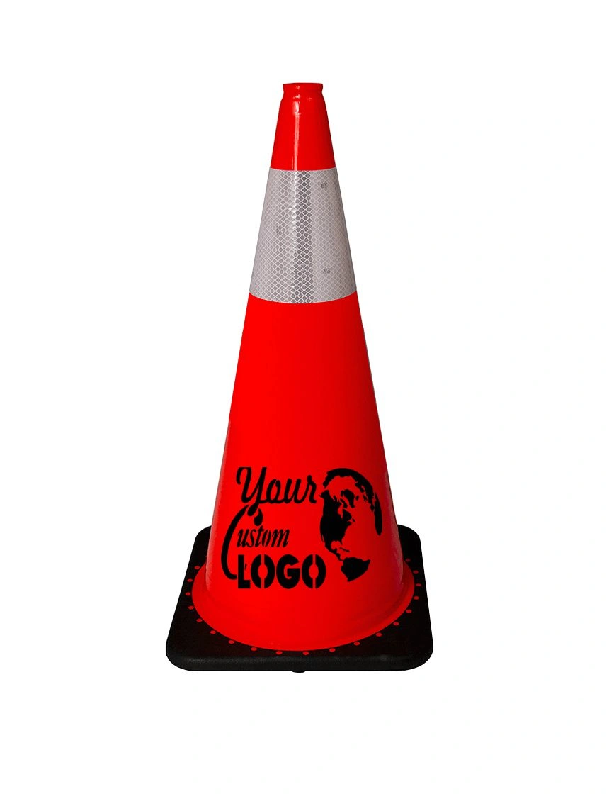 28\" JBC Light-Weight Black Base Traffic Cone