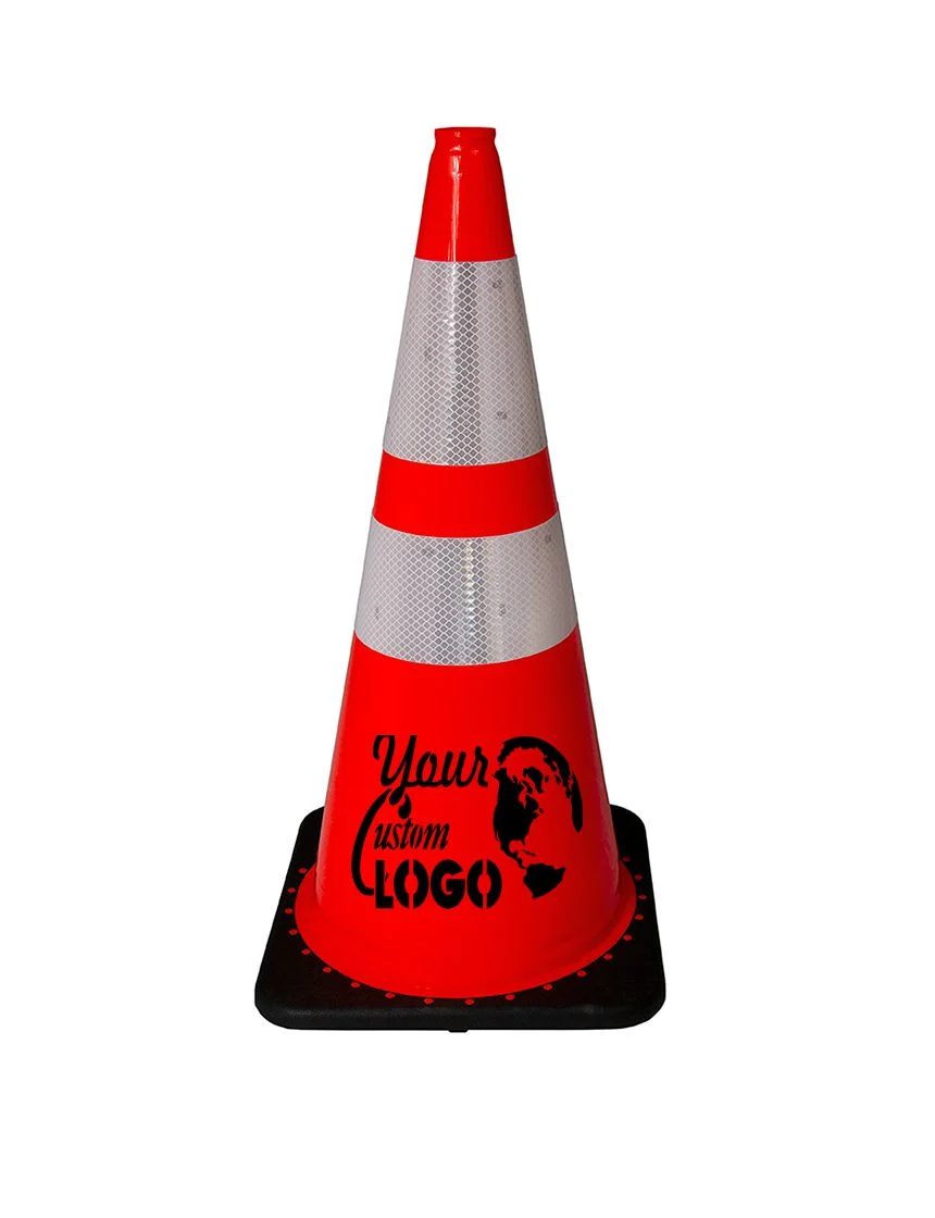 28\" JBC Light-Weight Black Base Traffic Cone