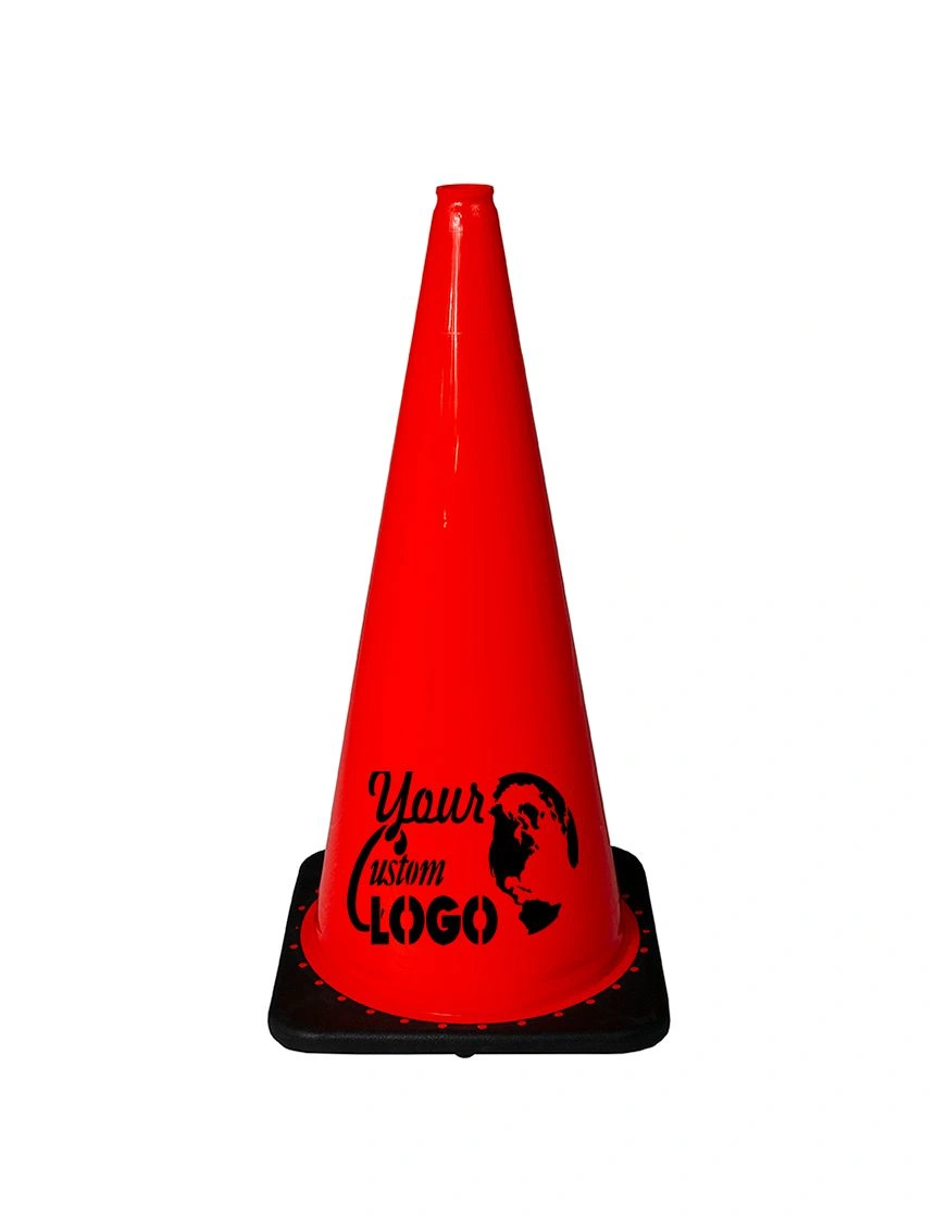 28\" JBC Light-Weight Black Base Traffic Cone