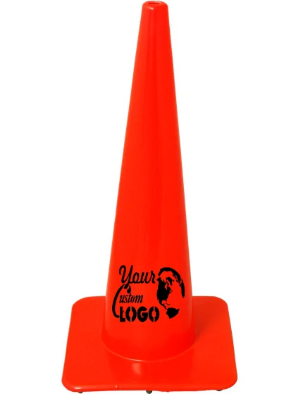 28\" SlimLine Traffic Cones - Solid Orange