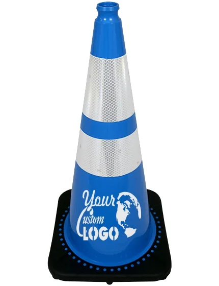 28\" Light Blue Traffic Cone