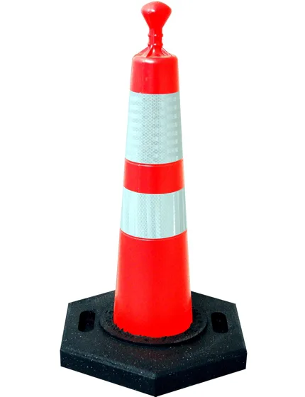 28\" Grabber Cone with 16 lb Base \u0026 4\" \u0026 6\" Reflective Collars