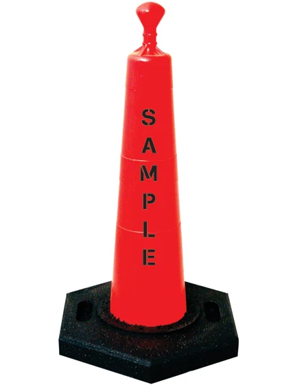 28\" Grabber Cone with 16 lb Base \u0026 Custom Stencil