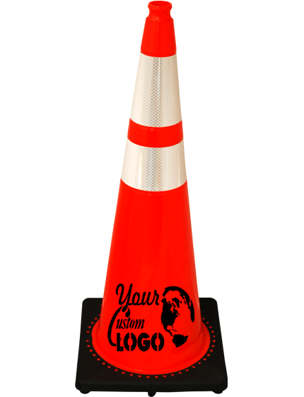 Orange 36\" 10.0 Lb. Traffic Cone with Black Base