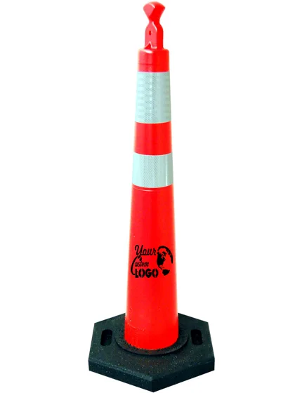 42\" \"Grabber\" Traffic Cone with 16 Lb. Rubber Base