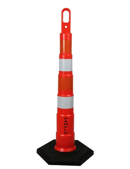 42\" Traffix Looper Cone w/Four (4) 4\" EG Reflective Collars, 16 Lb Rubber Base \u0026 Custom Lettering