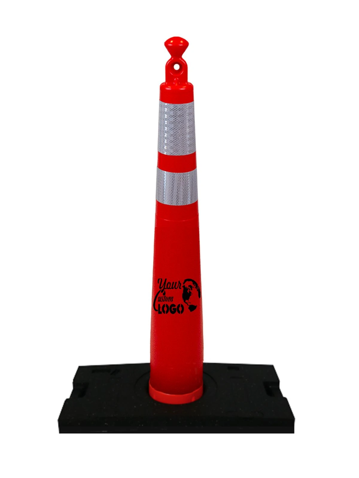 42\" Grabber\" Traffic Cone with 30 Lb. Rubber Base