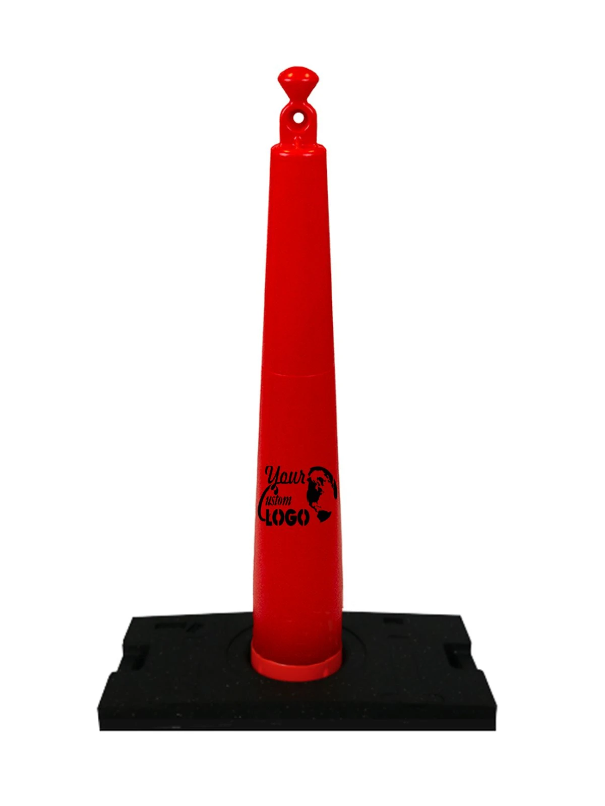 42\" Grabber\" Traffic Cone with 30 Lb. Rubber Base