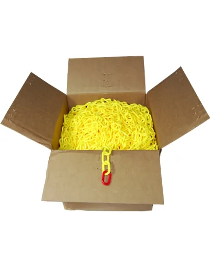 500\u0027 Box of Yellow 2\" Link, Standard Plastic Chain