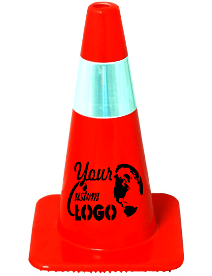 18\" Traffic Cones - Solid Orange