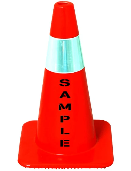 18\" Traffic Cones - Solid Orange