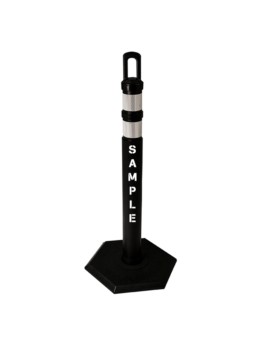 Arch-Top Delineator Tubes - Black - 8 lbs Base
