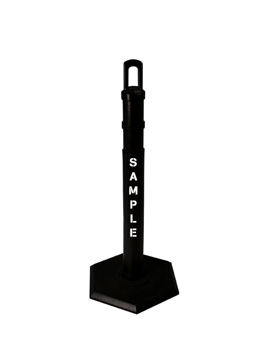 Arch-Top Delineator Tubes - Black - 8 lbs Base