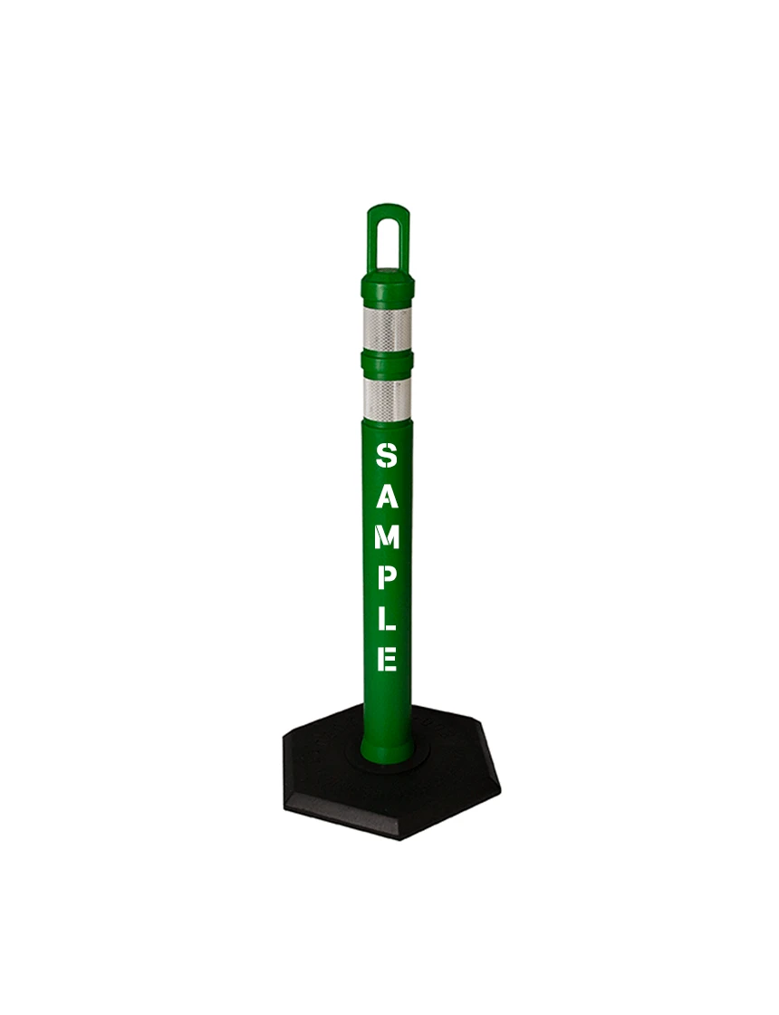 Arch-Top Delineator Tubes - Green - 8 lbs Base