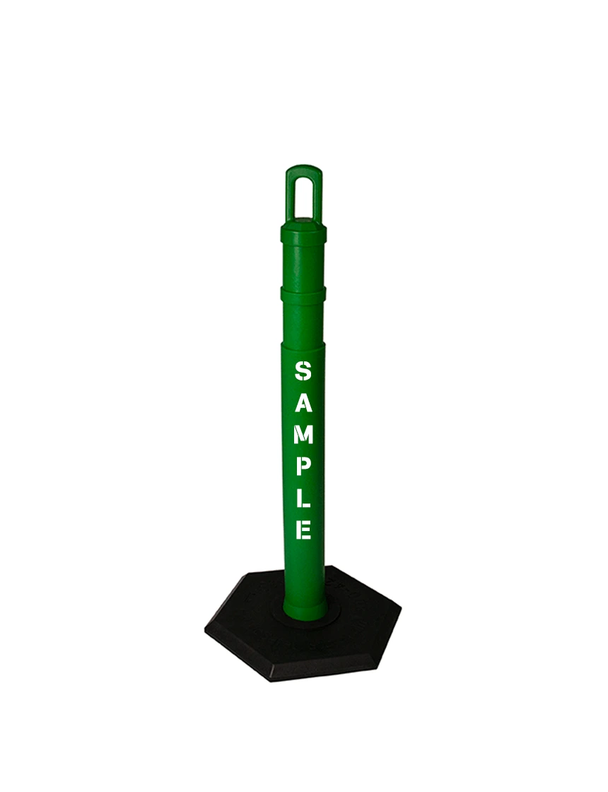 Arch-Top Delineator Tubes - Green - 8 lbs Base