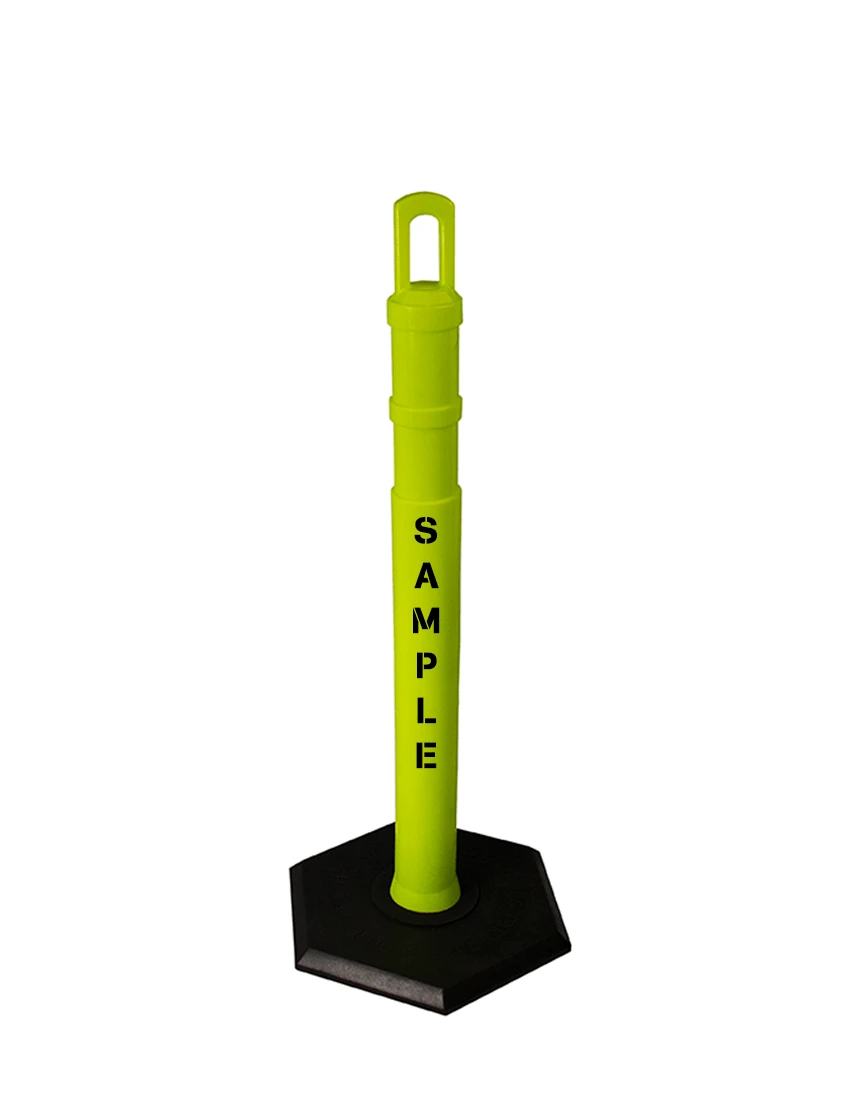 Arch-Top Delineator Tubes - Lime - 8 lbs Base