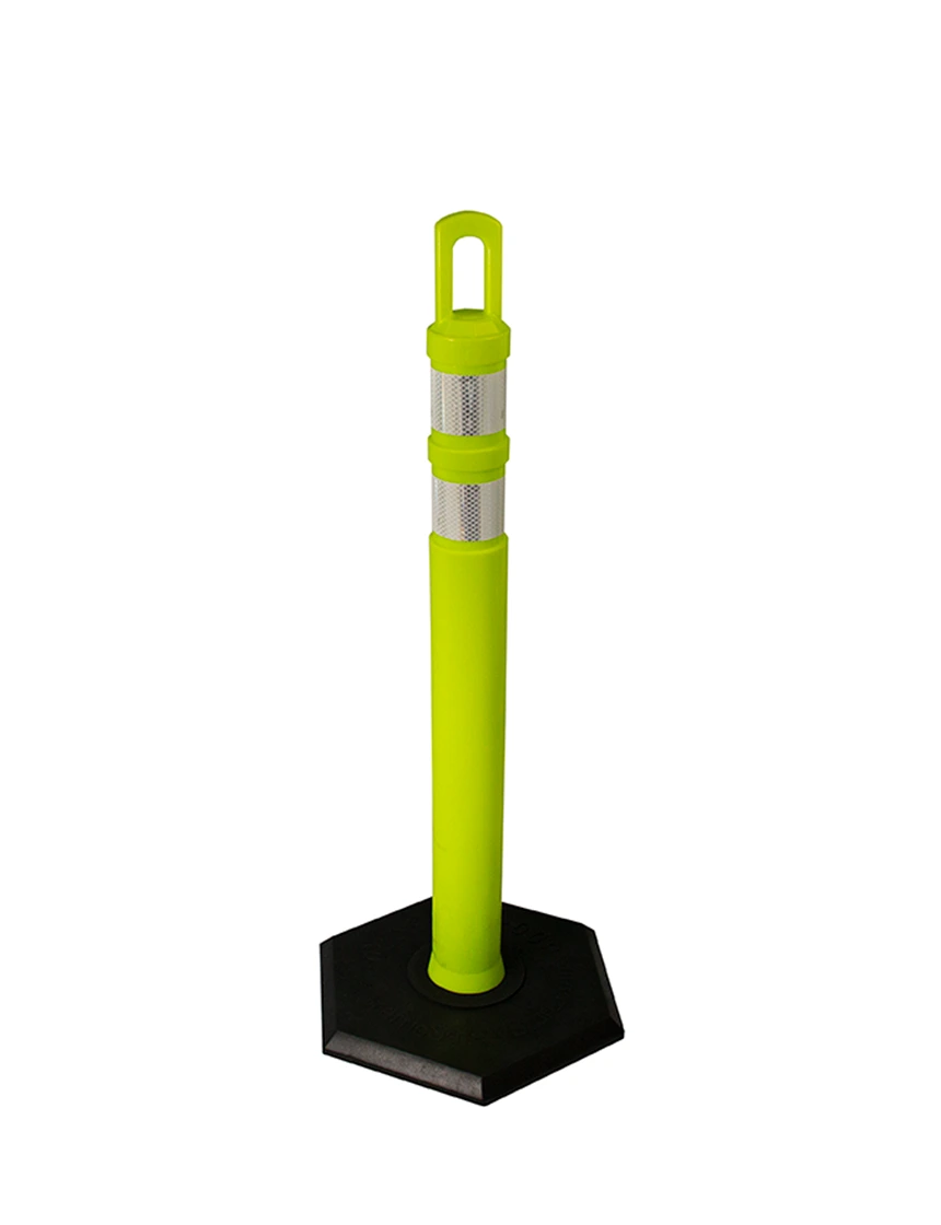 Arch-Top Delineator Tubes - Lime - 8 lbs Base