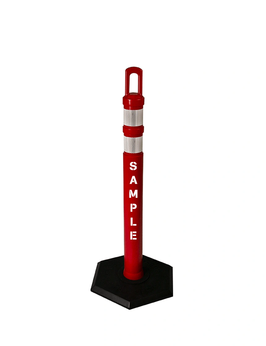 Arch-Top Delineator Tubes - Red - 8 lbs Base