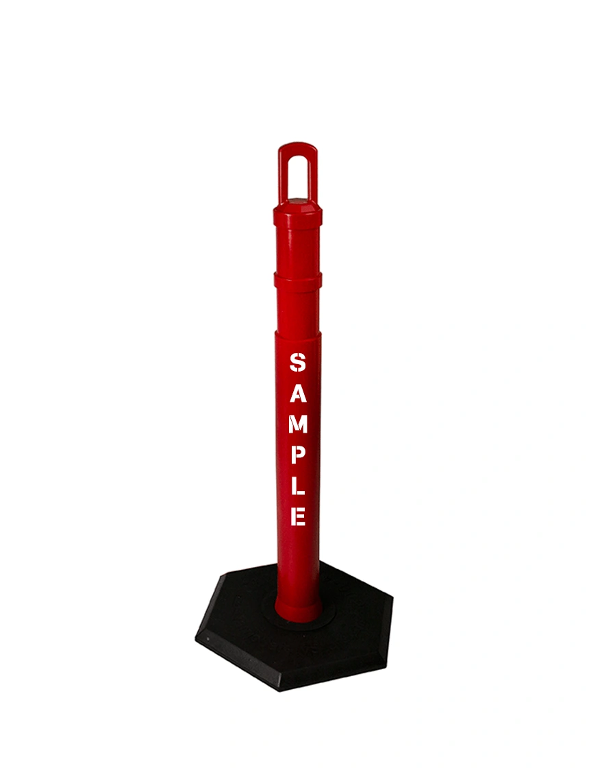 Arch-Top Delineator Tubes - Red - 8 lbs Base