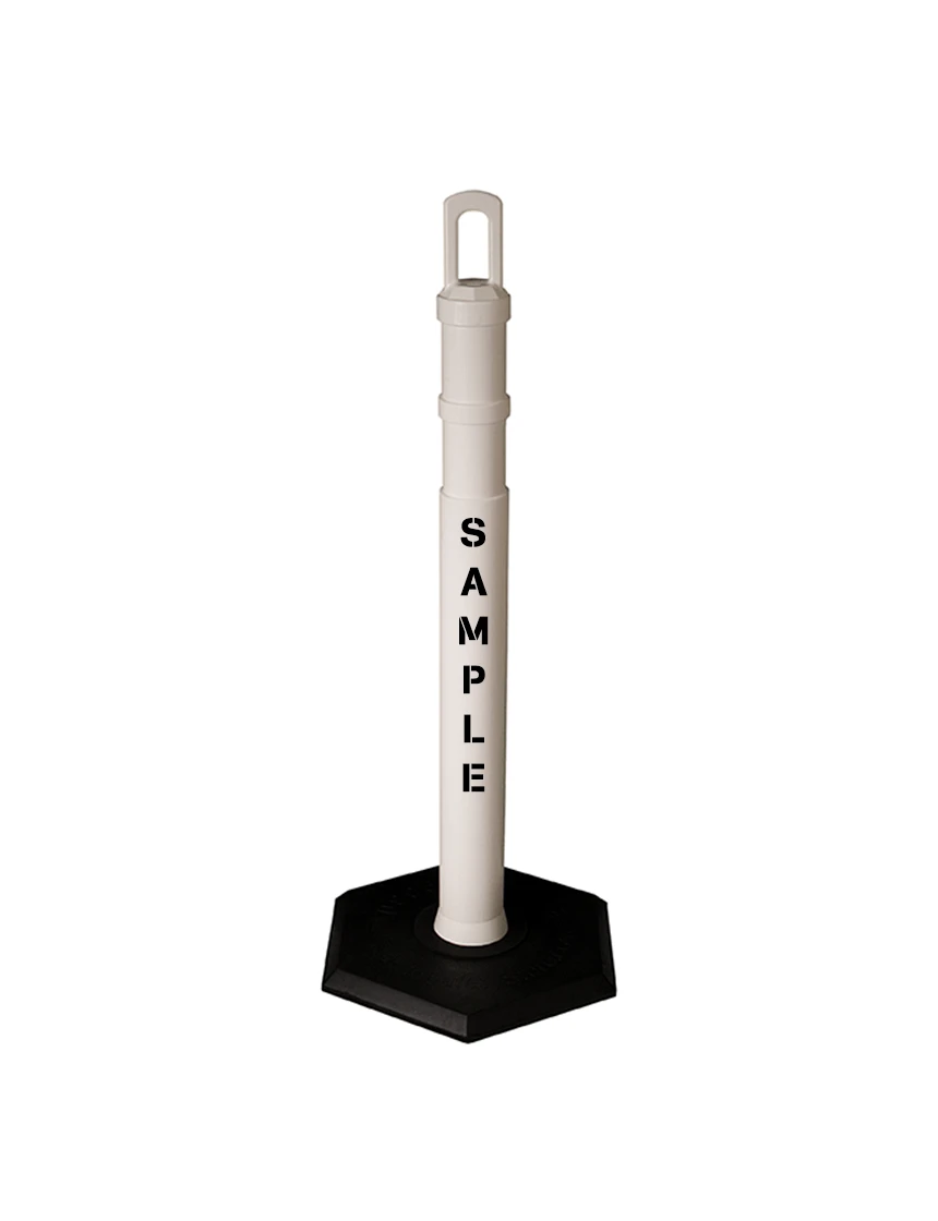 Arch-Top Delineator Tubes - White - 8 lbs Base