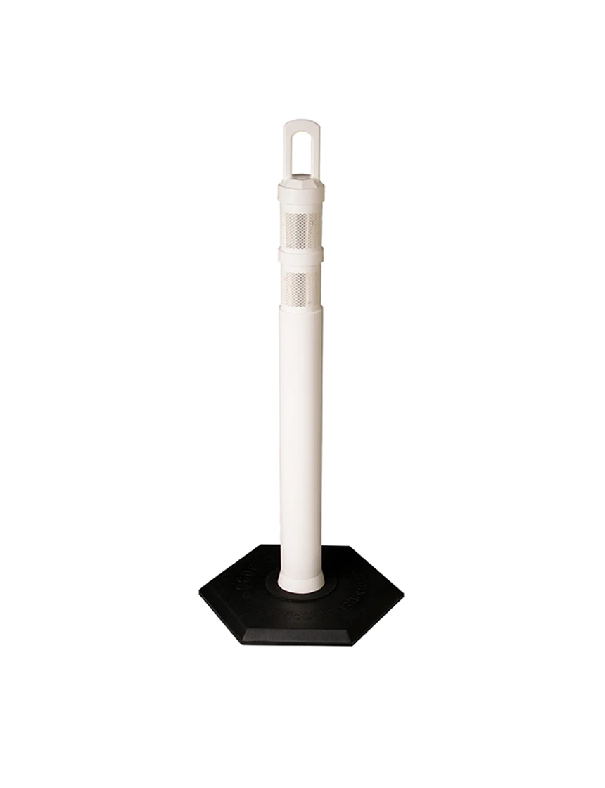 Arch-Top Delineator Tubes - White - 8 lbs Base