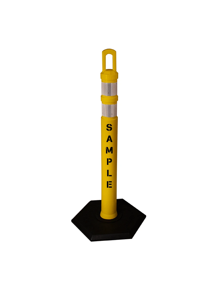 Arch-Top Delineator Tubes - Yellow - 8 lbs Base