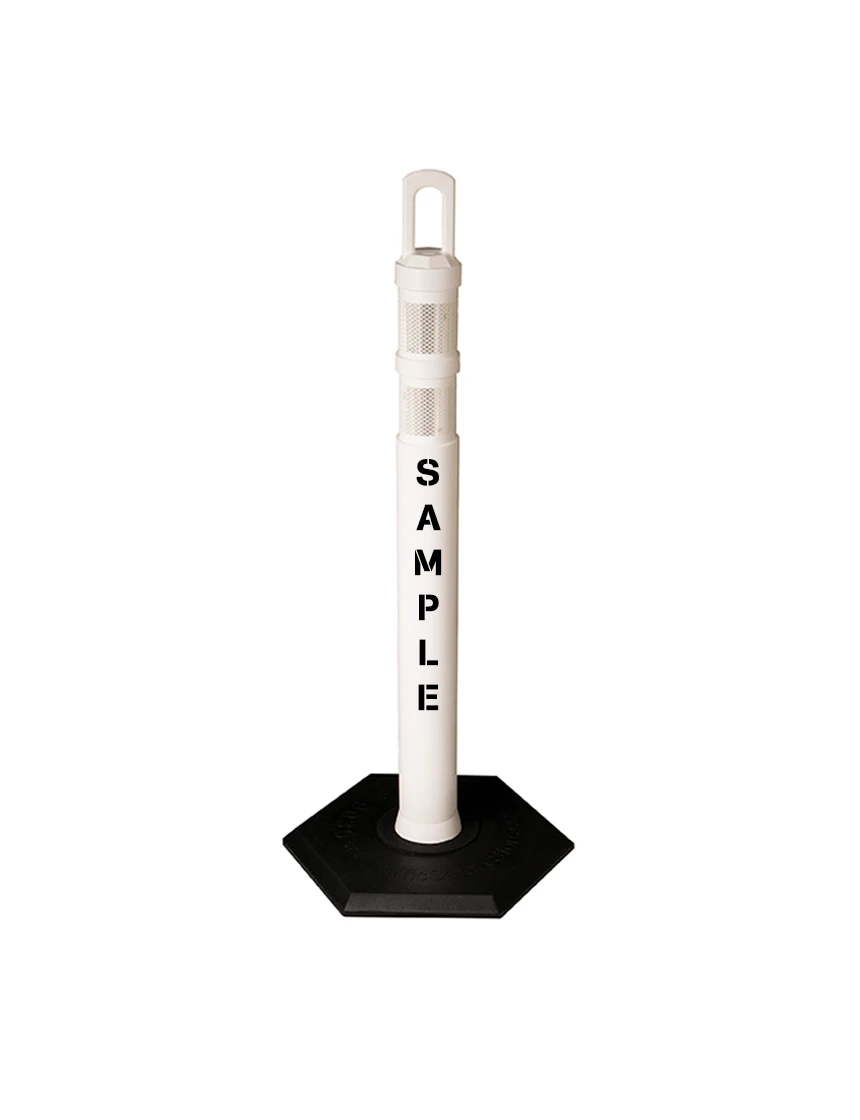 Arch-Top Delineator Tubes - White - 12 lbs Base