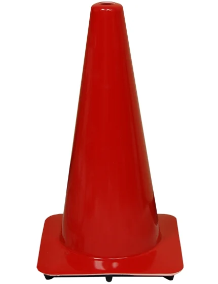 Red 18\" Flow Molded Traffic Cone
