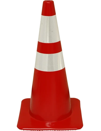 Red 28\" Flow Molded Cone with 6\" \u0026 4\" Reflective Collars
