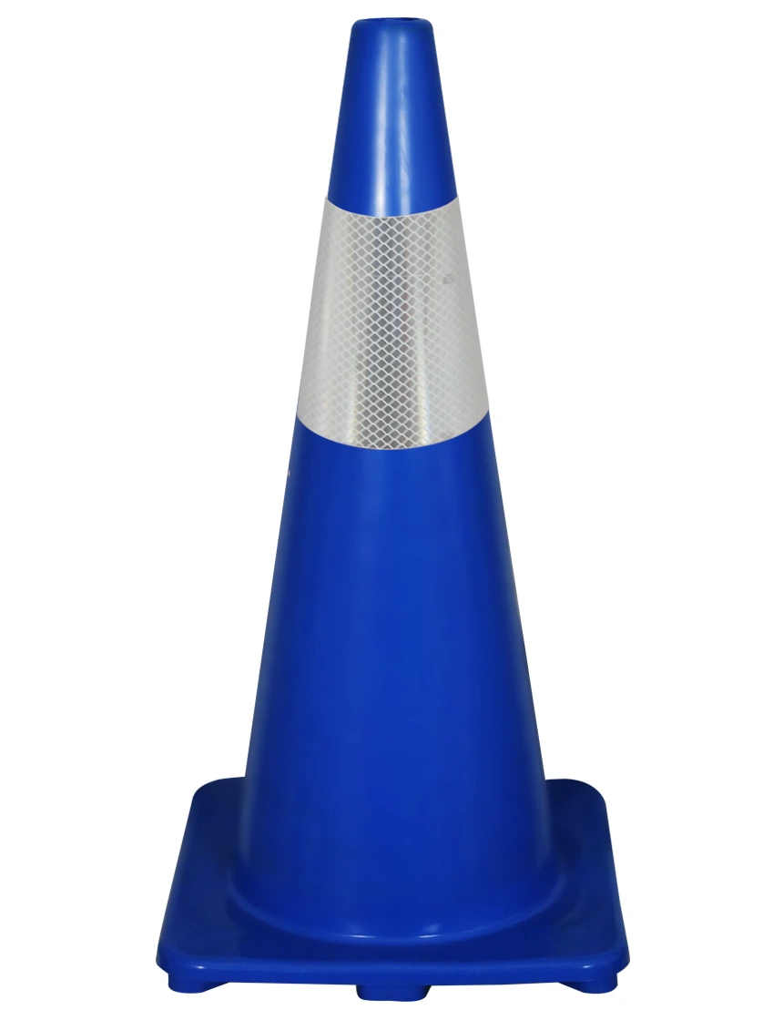 Solid Blue, 28\", 5 lb, Economy Cone with 6\" Reflective Collar
