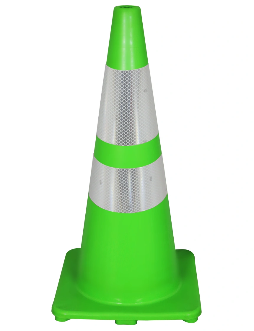 Solid Lime 28\", 5 lb, Economy Cone w/6\" \u0026 4\" Reflective Collars