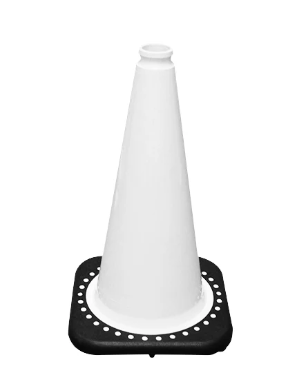 White 18\" Black Base Cone