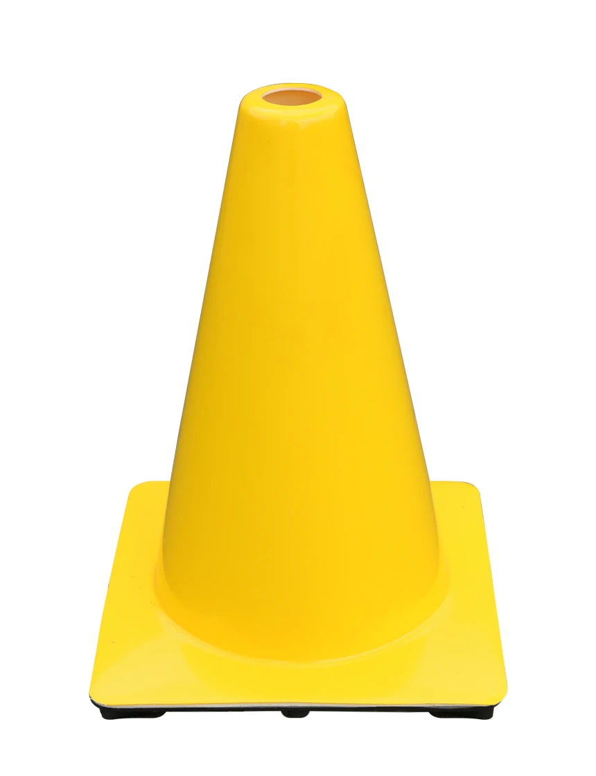 Yellow 12\" Flow Molded Traffic Cone