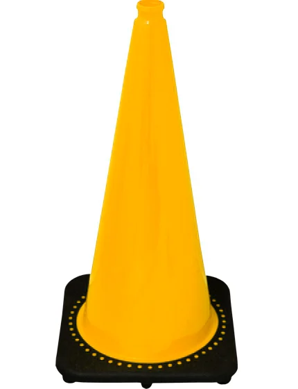Yellow 28\" 7 lb Black Base Cone
