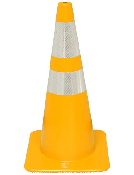 Yellow 28\" Flow Molded Cone with 6\" \u0026 4\" Reflective Collars