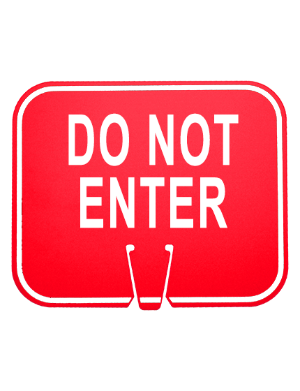 Horizontal, Reflective, Clip-On-Sign