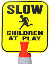 Double Sided, Slow Children At Play Sign
