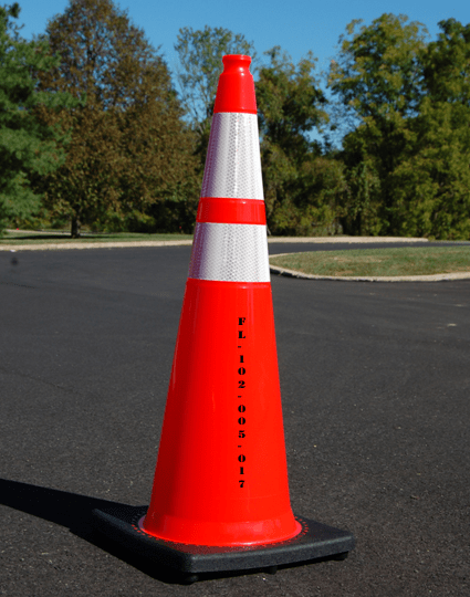 Florida Dot Approved Orange 36 Inch 12 Lbs Black Base Cone With 6 Inch 